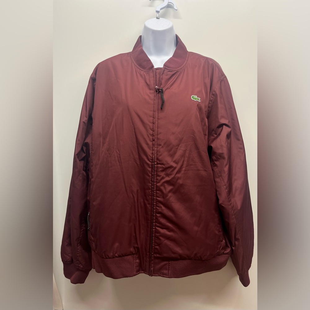 Lacoste Burgundy Bomber Jacket- Size 58 (XL)